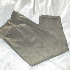 VINTAGE RALPH LAUREN WOOL PLAID CUFFED PANTS PLEAT